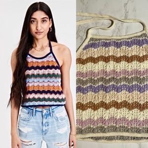 🤩AmEagle Crocheted Halter Top